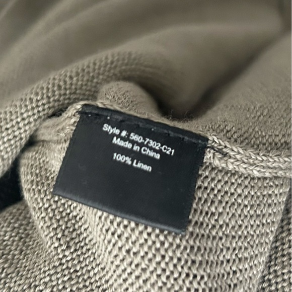 Jenni Kayne Sage Green 100% Linen Midi Dress T-Shirt Style Sma - Picture 4 of 5